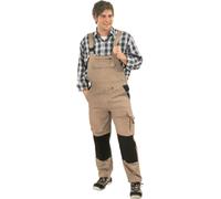 Latzhose Canvas 320 Gr.50 kaki/schwarz 65 %.polyester/35 % BW