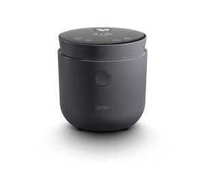Lauben LOW Sugar Rice Cooker, Cuiseur à riz avec fonction à faible teneur en sucre, 1,5 l, fonction de maintien au chaud, récipient intérieur lavable au lave-vaisselle (Anthracite)