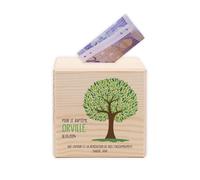 LAUBLUST Tirelire Enfant personnalisée avec prénom | Tirelire en Bois - Cadeau personnalisé pour baptême, Communion, Confirmation, Anniversaire | Cadeaux pour Filles & garçons (Arbre de Vie)
