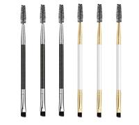 LauCentral Lot de 6 pinceaux à sourcils et bobine coudés, mini outil 2 en 1 pour sculpter, dompter, remplir les sourcils, poudre à sourcils, gel, crème et teinture des cils