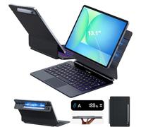 Laudtec Étui clavier magique pour Samsung Galaxy Tab S10 FE+ Plus 5G 13,1" 2025, porte-stylo officiel 1:1, support cantilever flottant 10 % plus léger, mode Dex, rétroéclairage 7 couleurs, écran