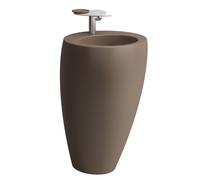 LAUFEN Alessi one Lavabo, avec colonne intégrée, sans percement pour la robinetterie, sans trop-plein, 520x530, H8119711881091, Couleur: Café mat