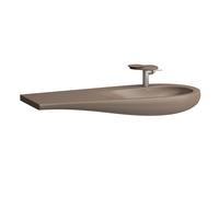 LAUFEN Alessi one Lavabo, encastré, sans trou pour robinet, sans trop-plein, tablette gauche, 1200x500, H8149741881091, Couleur: Café mat