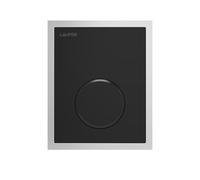 LAUFEN AU108 INEO plaque de commande, pour urinoir, verre, à fleur de surface, cadre en inox poli inclus, 107x1x132mm, H9091080200001, Couleur: Noir