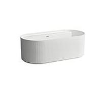 Laufen Sonar Baignoire, sur pieds, 1600x815x535mm, 2 dosserets, avec texture de surface extérieure, blanc, H2213420000, Exécution: sans trous de perçage pour robinetterie de baignoire - H2213420000001