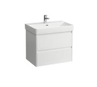 LAUFEN BASE 2.0 bâti-support pour lavabo, 2 tiroirs, SoftClose, système de rangement inclus, pour H810967, 669x446x515mm, H4112921082611, Couleur: Blanc brillant