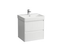 LAUFEN BASE 2.0 bâti-support pour lavabo, 2 tiroirs, SoftClose, système de rangement inclus, pour H810963, 572x446x515mm, H4112721082611, Couleur: Blanc brillant