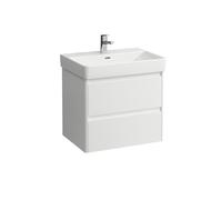 LAUFEN BASE 2.0 bâti-support pour lavabo, 2 tiroirs, SoftClose, système de rangement inclus, pour H810964, 621x446x515mm, H4112821082601, Couleur: Blanc mat