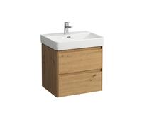 LAUFEN BASE 2.0 bâti-support pour lavabo, 2 tiroirs, SoftClose, système de rangement inclus, pour H810963, 572x446x515mm, H4112721082671, Couleur: ChÃªne sauvage