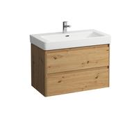 LAUFEN BASE 2.0 bâti-support pour lavabo, 2 tiroirs, SoftClose, système de rangement inclus, pour H813965, 821x446x515mm, H4113021082671, Couleur: ChÃªne sauvage