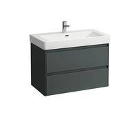 LAUFEN BASE 2.0 bâti-support pour lavabo, 2 tiroirs, SoftClose, système de rangement inclus, pour H813965, 821x446x515mm, H4113021082661, Couleur: Trafic gris