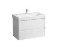 LAUFEN BASE 2.0 bâti-support pour lavabo, 2 tiroirs, SoftClose, système de rangement inclus, pour H813965, 821x446x515mm, H4113021082611, Couleur: Blanc brillant