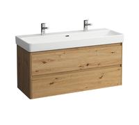 LAUFEN BASE 2.0 bâti-support pour lavabo, 2 tiroirs, SoftClose, système de rangement inclus, pour H814965, 1168x446x515mm, H4113221082671, Couleur: ChÃªne sauvage