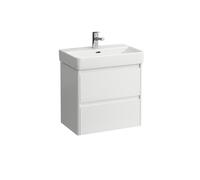 LAUFEN BASE 2.0 bâti-support pour lavabo, 2 tiroirs, SoftClose, système de rangement inclus, pour H818959, 572x361x515mm, H4112621082611, Couleur: Blanc brillant