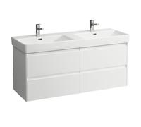 LAUFEN BASE 2.0 bâti-support pour lavabo, 4 tiroirs, SoftClose, système de rangement inclus, pour H814968, 1269x446x515mm, H4113341082601, Couleur: Blanc mat