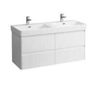 LAUFEN BASE 2.0 bâti-support pour lavabo, 4 tiroirs, SoftClose, système de rangement inclus, pour H814966, 1168x446x515mm, H4113241082611, Couleur: Blanc brillant
