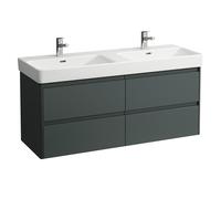 LAUFEN BASE 2.0 bâti-support pour lavabo, 4 tiroirs, SoftClose, système de rangement inclus, pour H814968, 1269x446x515mm, H4113341082661, Couleur: Trafic gris