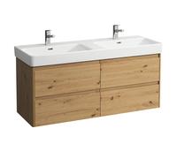 LAUFEN BASE 2.0 bâti-support pour lavabo, 4 tiroirs, SoftClose, système de rangement inclus, pour H814968, 1269x446x515mm, H4113341082671, Couleur: ChÃªne sauvage
