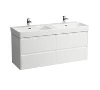 LAUFEN BASE 2.0 bâti-support pour lavabo, 4 tiroirs, SoftClose, système de rangement inclus, pour H814968, 1269x446x515mm, H4113341082601, Couleur: Blanc mat