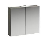 Laufen Armoire de toilette courante Base 800 mm, 2 portes, Ã©lÃ©ment lumineux LED, Coloris: LumiÃšre d'orme - H4028021102621