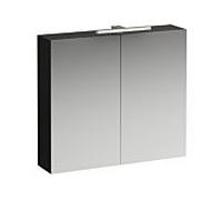 Laufen Armoire de toilette courante Base 800 mm, 2 portes, Ã©lÃ©ment lumineux LED, Coloris: Orme foncÃ© - H4028021102631