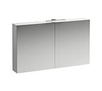 Laufen Armoire de toilette Base 1200 mm, 2 portes, Ã©lÃ©ment lumineux LED, Coloris: Neige (blanc mat) - H4029021102601