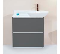 LAUFEN BASE pour INO H4030021102661 match0 H4030021102661 77x77cm, 2 tiroirs, poignée en aluminium anodisé, gris signalisation