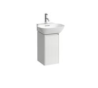 LAUFEN Base pour armoire sous lavabo Ino, 1 porte, charnières à droite, poignée en aluminium anodisé, pour WT H815301, H4030121109991, Couleur: multicolore