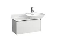 Laufen Base pour meuble sous-lavabo Ino, 1 tiroir, poignée en aluminium anodisé, pour WT 81330 1/2, H403001110, Coloris: Blanc brillant - H4030011102611