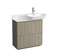 Laufen Base pour meuble sous-lavabo Ino, 2 tiroirs, poignée en aluminium anodisé, pour WT 81330 1/2, H403002110, Coloris: LumiÚre d'orme - H4030021102621