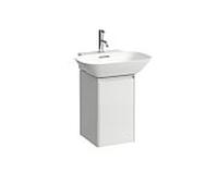 Laufen Base pour Ino armoire sous lavabo, 1 porte, charniÚres à droite, poignée en aluminium anodisé, pour WT H810302, H403022110, Coloris: Blanc brillant - H4030221102611