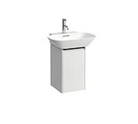 LAUFEN Base pour Ino meuble sous-lavabo, 1 porte, charnières à gauche, poignée en aluminium noir, pour WT H810302, H4030231102631, Couleur: Orme foncé