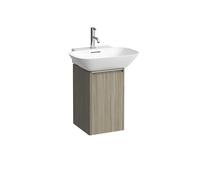 LAUFEN Base pour Ino armoire sous lavabo, 1 porte, charnières à droite, poignée en aluminium anodisé, pour WT H810302, H4030221102621, Couleur: Lumière d'orme