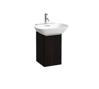 LAUFEN Base pour Ino armoire sous lavabo, 1 porte, charnières à gauche, poignée en aluminium anodisé, pour WT H810302, H4030211102631, Couleur: Orme foncé