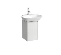 Laufen Base pour Ino armoire sous lavabo, 1 porte, charniÚres à gauche, poignée en aluminium anodisé, pour WT H810302, H403021110, Coloris: blanc mat - H4030211102601