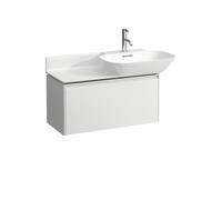 LAUFEN Base pour meuble sous-lavabo Ino, 1 tiroir, poignée en aluminium anodisé, pour WT 81330 1/2, H4030011102601, Couleur: blanc mat