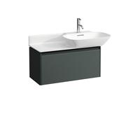 LAUFEN Base pour meuble sous-lavabo Ino, 1 tiroir, poignée en aluminium noir, pour WT 81330 1/2, H4030031102661, Couleur: Trafic gris