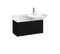 LAUFEN Base pour meuble sous-lavabo Ino, 1 tiroir, poignée en aluminium noir, pour WT 81330 1/2, H4030031102631, Couleur: Orme foncé