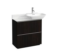 LAUFEN Base pour meuble sous-lavabo Ino, 2 tiroirs, poignée en aluminium anodisé, pour WT 81330 1/2, H4030021102631, Couleur: Orme foncé