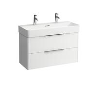 LAUFEN Base pour meuble sous-lavabo Val, 2 tiroirs, 930x390mm, H4024121102601, Couleur: Neige (blanc mat)