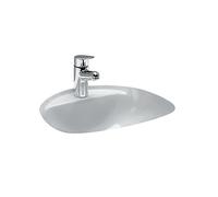 LAUFEN Bijou lavabo encastré, par le bas, avec plage de robinetterie, 1 trou pour robinetterie, avec trop-plein, 520x455mm, H8112300000001