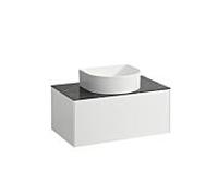 Tiroir Sonar courant, 1 tiroir, adaptÃ© aux cuvettes des lavabos 812340, 812341, 812342, 812343, dÃ©coupe au milieu pour le lavabo H405411034, Coloris: blanc mat/ nero marquina - H4054110341431