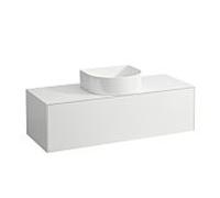 LAUFEN Caisson à tiroirs / buffet H4054210341701 117,5x34x45,5cm, découpe au milieu, blanc mat