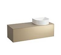 Tiroir Sonar courant, 1 tiroir, adapté aux cuvettes des lavabos 812340, 812341, 812342, 812343, découpe à droite pour le lavabo, H4054230340401, Couleur: Or