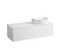 LAUFEN Caisson à tiroirs / buffet H4054230341701 117,5x34x45,5cm, découpe à droite, blanc mat