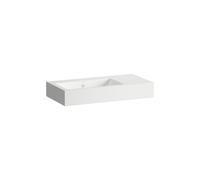LAUFEN CLASSICS Lavabos, rectangulaire, tablette à droite, sans trou pour robinet, avec trop-plein, 800x405x135mm, blanc brillant, H510CL60001091