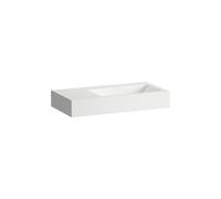 Lavabo Laufen CLASSICS H510CL50001121 800 x 405 x 135 mm, sans plage de robinetterie, sans perçage pour robinetterie, sans trop-plein, blanc
