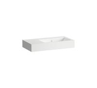LAUFEN CLASSICS Lavabos, rectangulaire, tablette à gauche, sans trou pour robinet, avec trop-plein, 800x405x135mm, blanc brillant, H510CL50001091