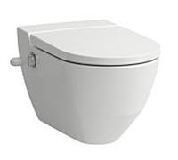 WC de douche Navia Cleanet, lavable 4,5/3 litres, sans chasse d'eau, 37x58 cm, avec ouverture latérale pour raccordement d'eau extérieur 19,5 cm, Coloris: blanc mat - H8206017577171