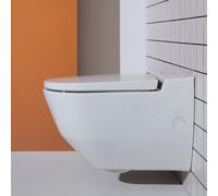 WC de douche Navia Cleanet, lavable 4,5/3 litres, sans chasse d'eau, 37x58 cm, avec ouverture latérale pour raccordement d'eau extérieur 19,5 cm, Coloris: Blanc avec LCC - H8206014007171